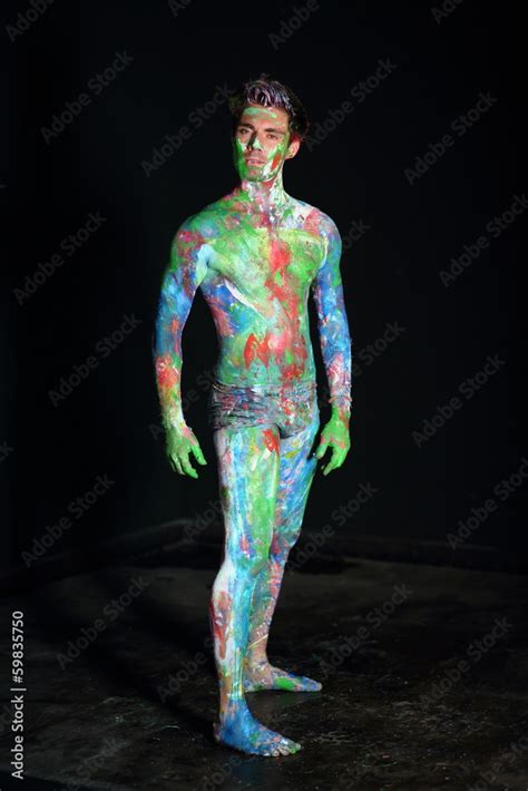 body painting nude male|Category : Nude standing men with body painting .